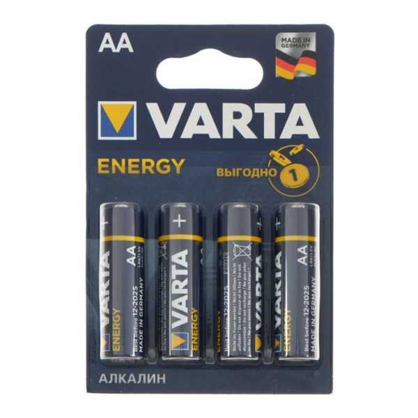 Батарейка алкалиновая Varta Energy, AA, LR6-4BL, 1.5В, блистер, 4 шт.